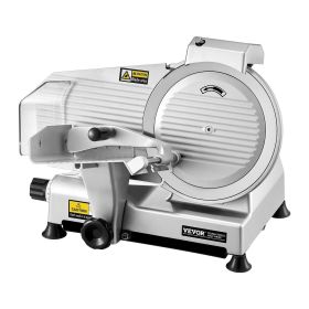 VEVOR Commercial Meat Slicer, 10 inch Electric Deli Food Slicer, 180W Meat Cutter with a Premium 65Mn Blade, 0-0.4 inch Adjustable Thickness