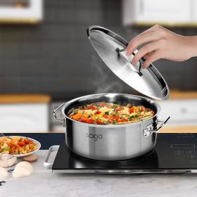 SOGA 23L Top Grade Thick Stainless Steel Stock Pot 18/10